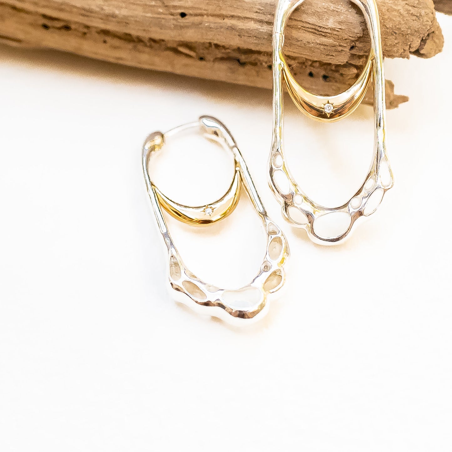 Of Sky & Sea Hoops - Two Tone