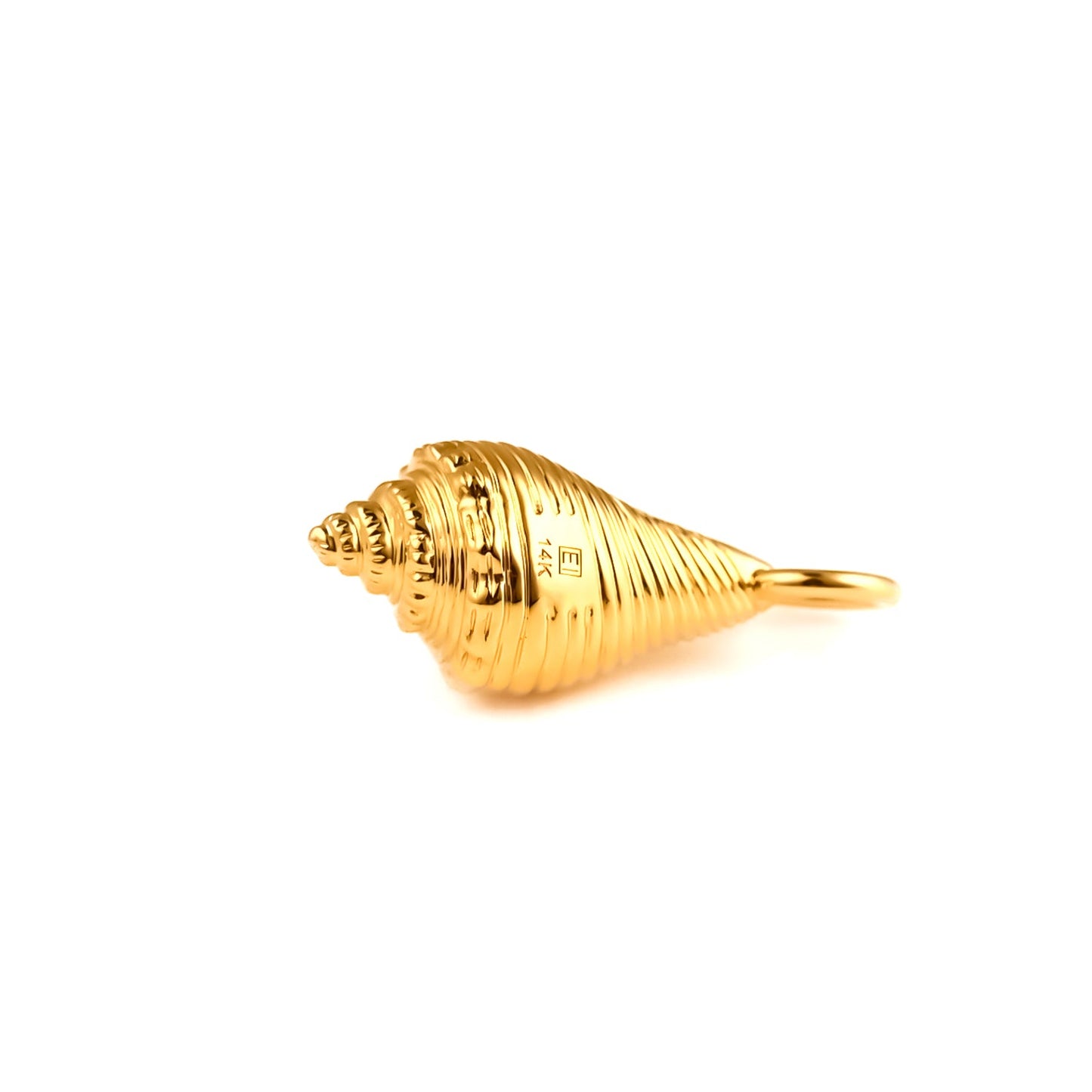 conch shell gold pendant