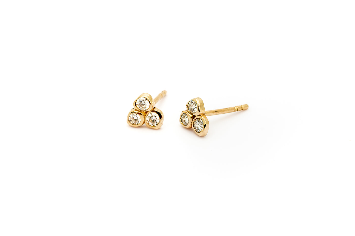 Sea Stone Triad Diamond Studs