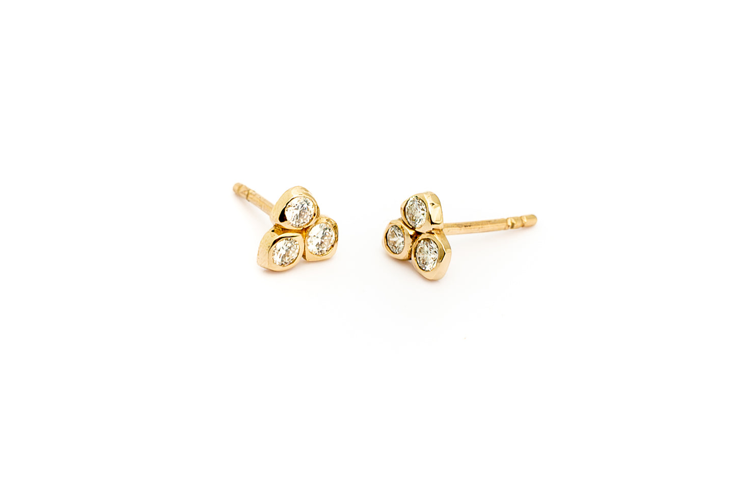 Sea Stone Triad Diamond Studs