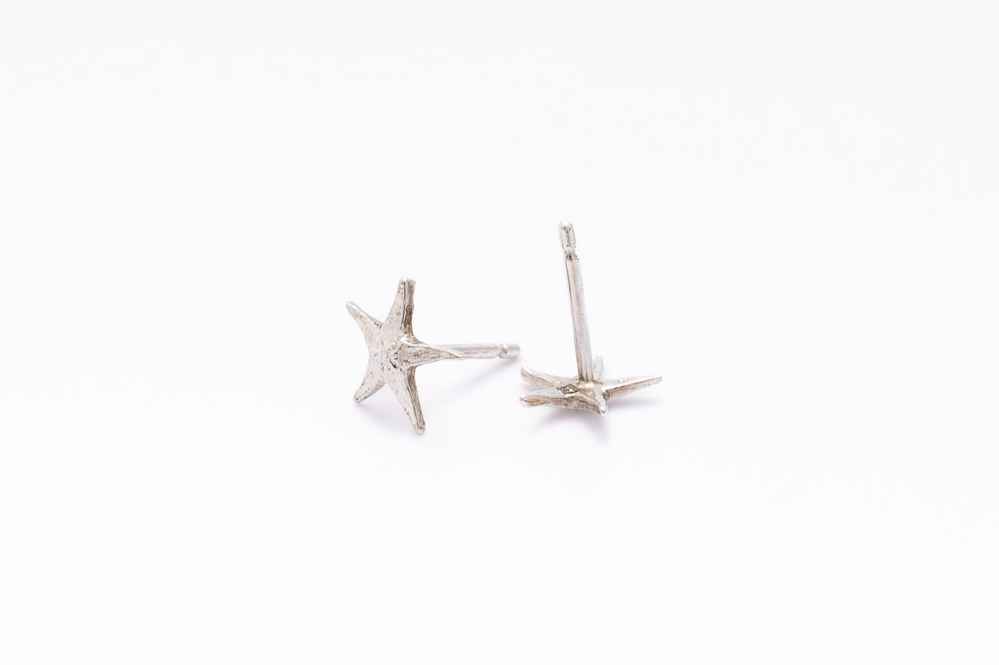 SILVER STARFISH EARINGS