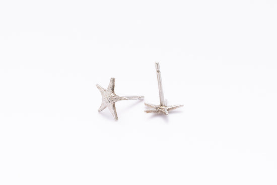 SILVER STARFISH EARINGS