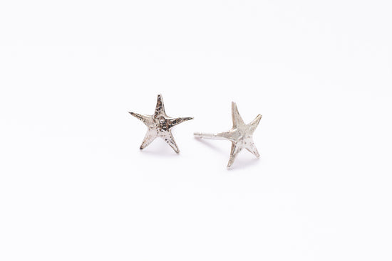 SILVER STARFISH EARINGS