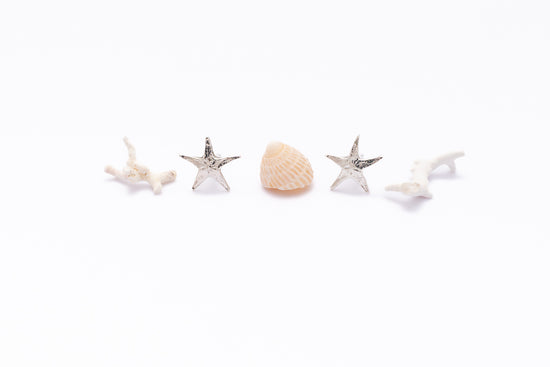 SILVER STARFISH EARINGS